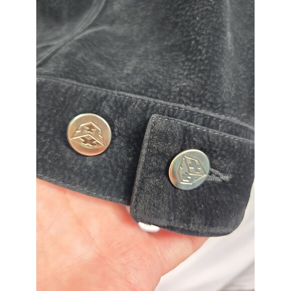 Vintage M+FFATT 2 Piece Suit Set Black Faux Suede Jacket Carpenter Pants XL Y2K - Picture 12 of 12